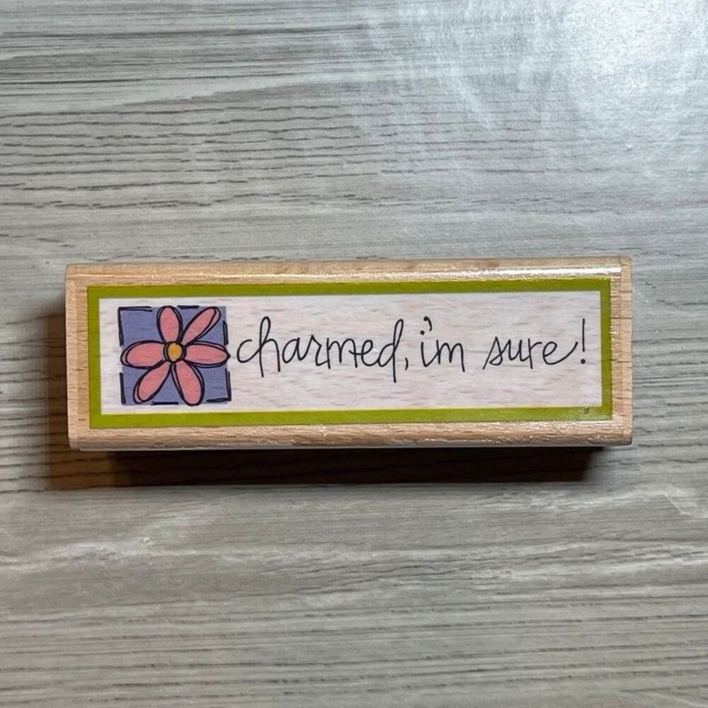 Kolette Hall NWT Vintage Charmed, I'm Sure! Rubber Stamp | Sassy Charmed